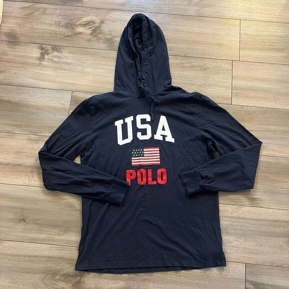 Polo Ralph Lauren Navy Lightweight‎ Pullover Men Medium - Picture 1 of 5